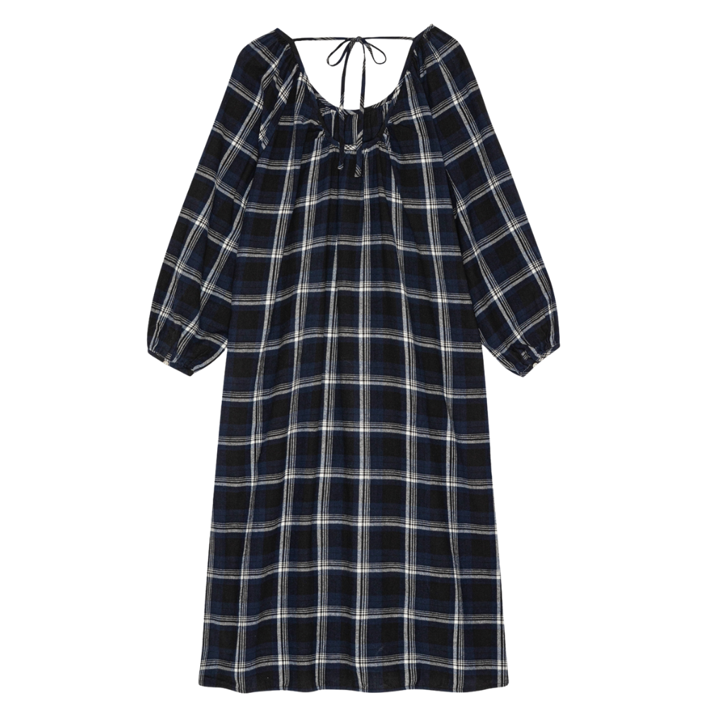 Imagine Check kjole - Dark Navy Check